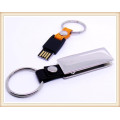 2015 Nueva plata de cuero Keychain USB Flash Pendrive (EL011)